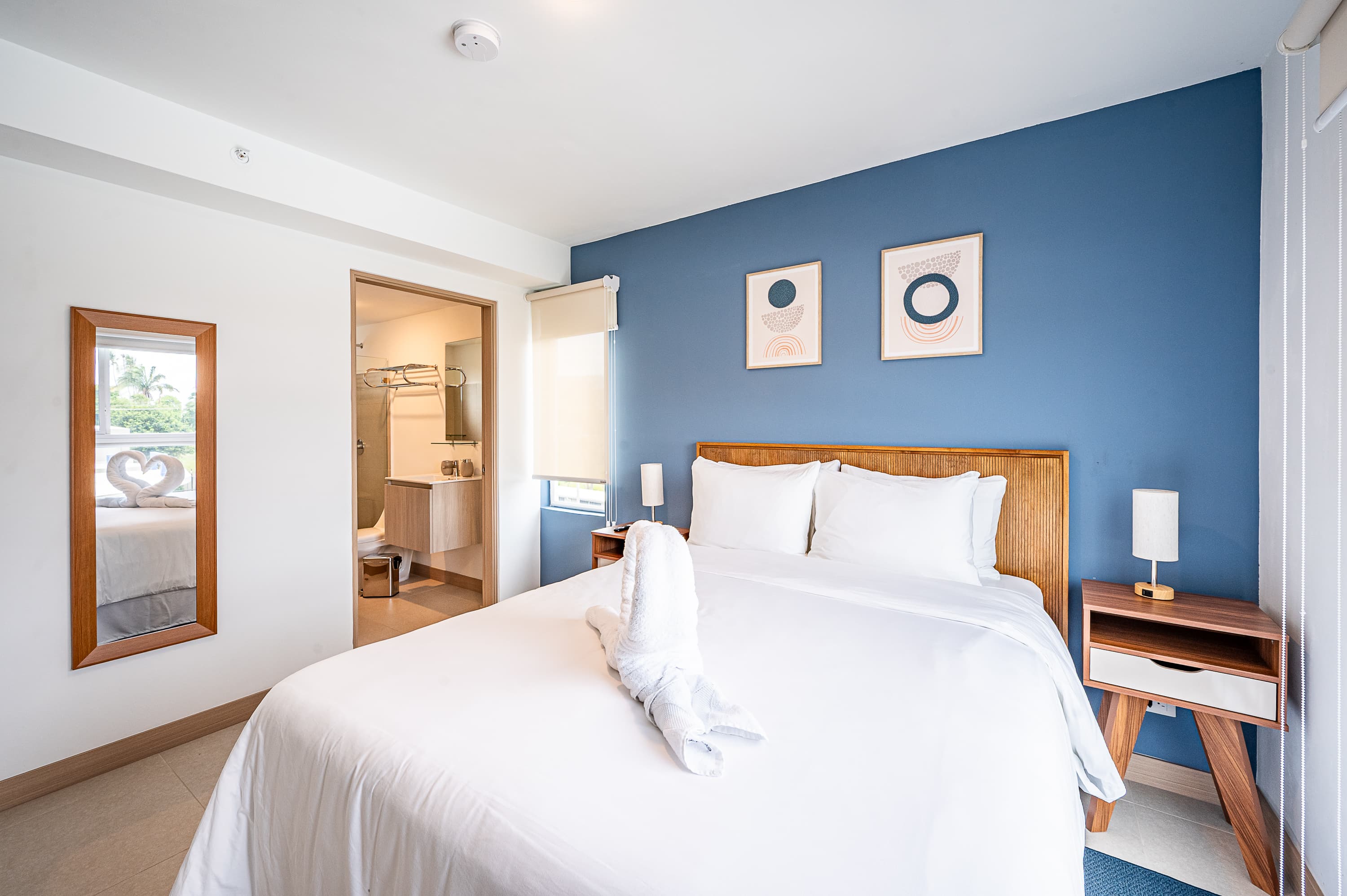 Master bedroom with queen bed