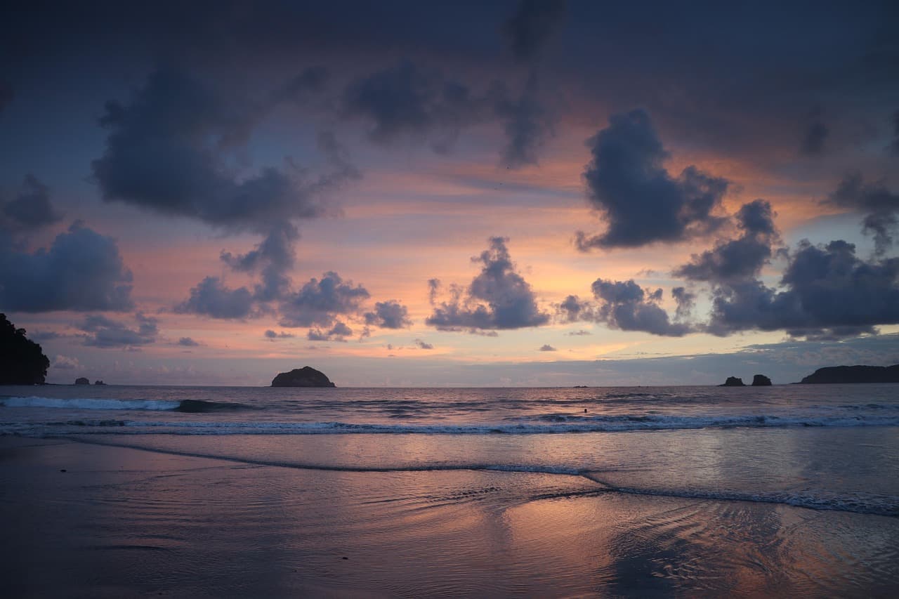 Stunning sunset view at Jaco Beach, Costa Rica